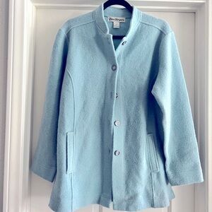 Norm Thompson Vintage light blue Wool jacket size medium - read description